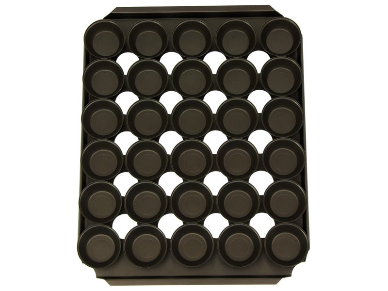 18" Pie Baking Tray - 30 Round (6.5x2.5cm) - Self Cutting - Teflon Coated Steel Carousel 2