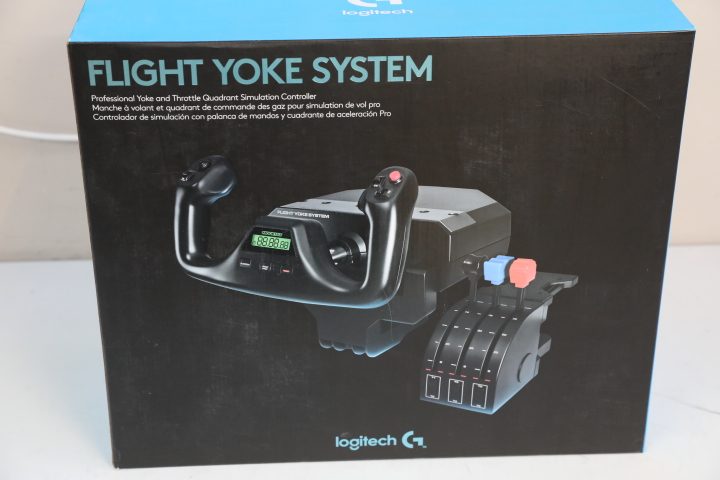 Logitech Flight Yoke and Rudder Pedals Combo and Switch panel Carousel 1