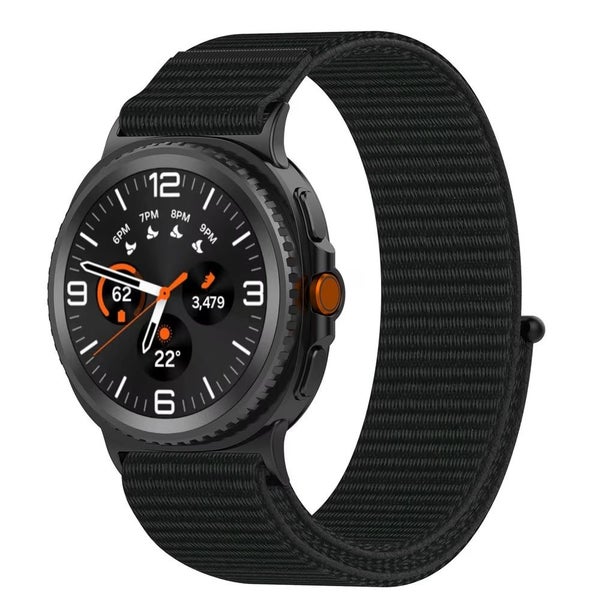Nylon Velcro Strap for Samsung Galaxy Watch 8 (44mm) Carousel 1