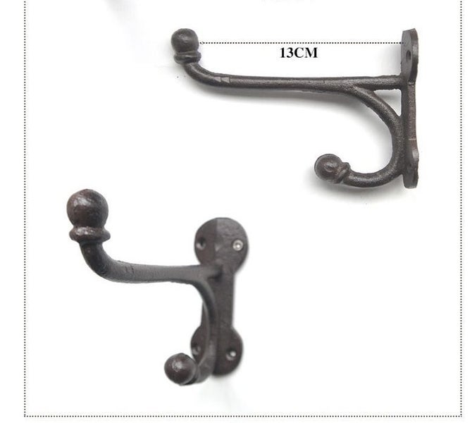 Cast Iron Hat and Coat Double Wall Mounted Hook Carousel 3