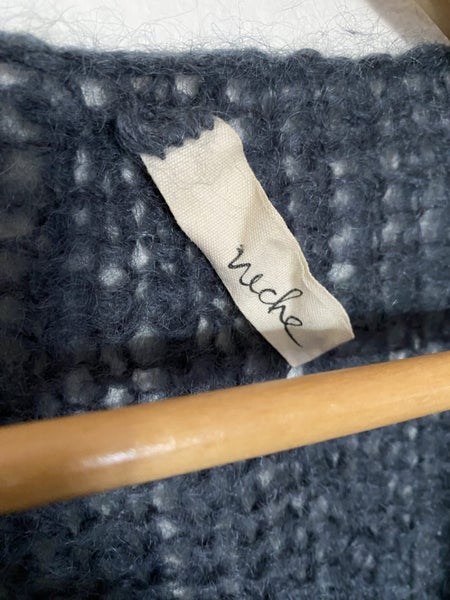 Neche - NZ Designer hand knitted mohair wool Belle cardigan - RRP $350. Carousel 2