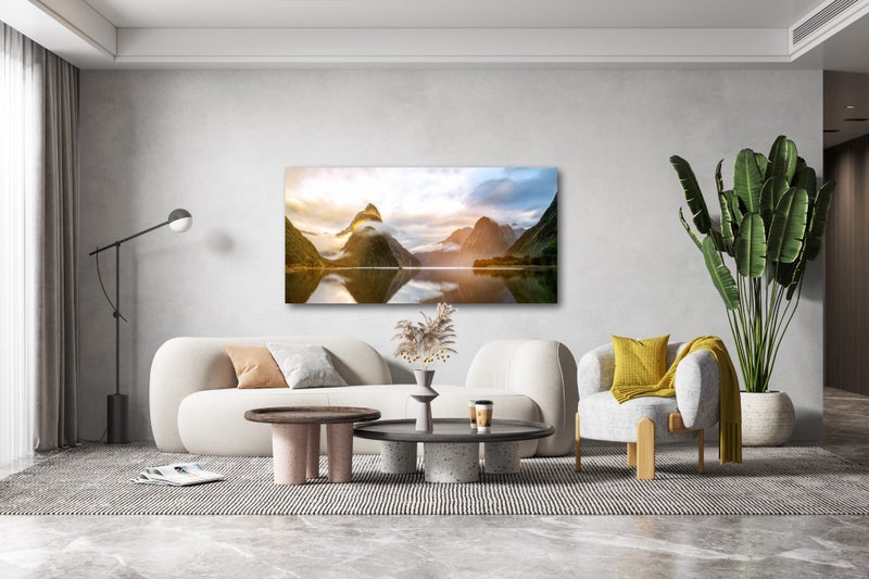 Rokit Wall art. Milford Sound. Large Canvas print Carousel 1