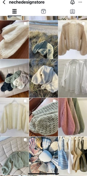 Neche - NZ Designer hand knitted mohair wool Belle cardigan - RRP $350. Carousel 7