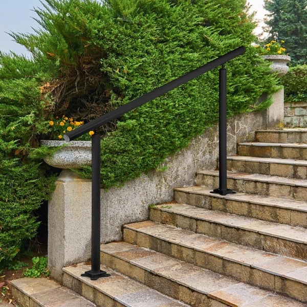 New Handrail for Outdoor Steps Aluminum Stair Fit 0-5 Steps Handrail Railing Carousel 9