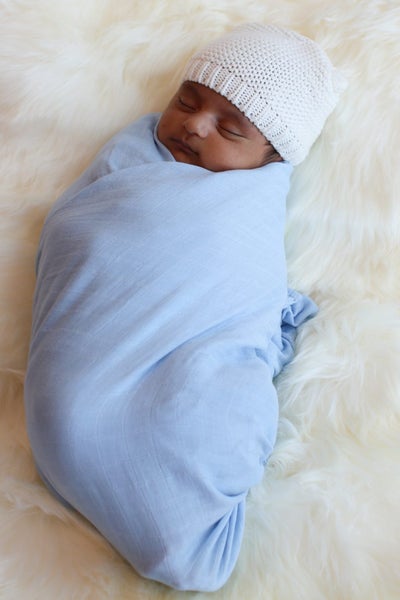 Snazzi Pants: Swaddle - Dusty Blue (120x120cm) Carousel 1