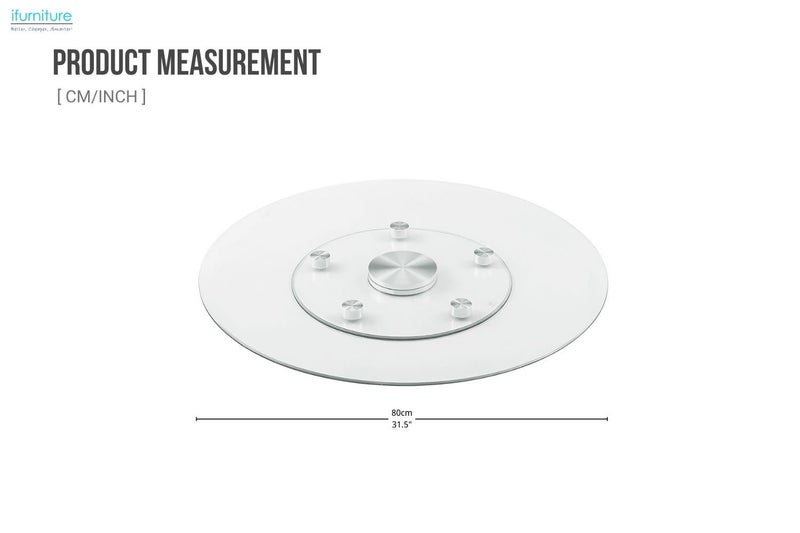 Ford D80 Round Tempered Glass Lazy Susan Turntable Carousel 2