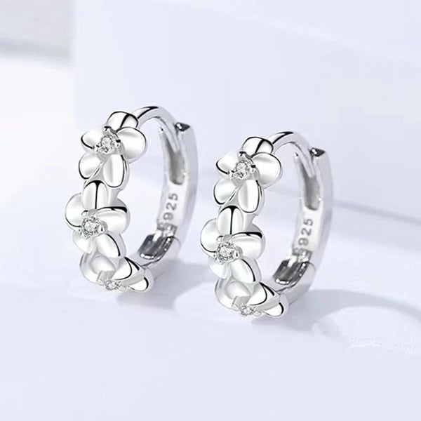Hoop Small Rose Flower Round Earring Carousel 1