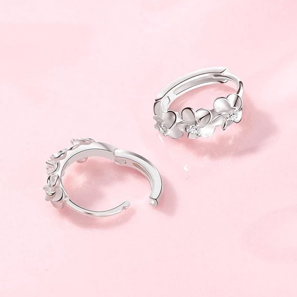 Hoop Small Rose Flower Round Earring Carousel 2