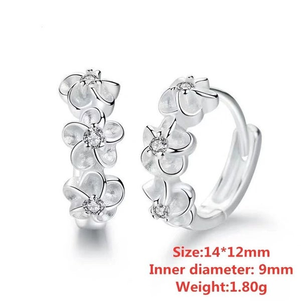 Hoop Small Rose Flower Round Earring Carousel 5