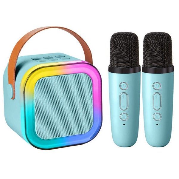 Bluetooth Singing Speaker Karaoke Player with 2 Wireless Microphones Carousel 1