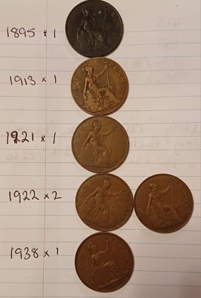 ???? one penny coins very old Carousel 1