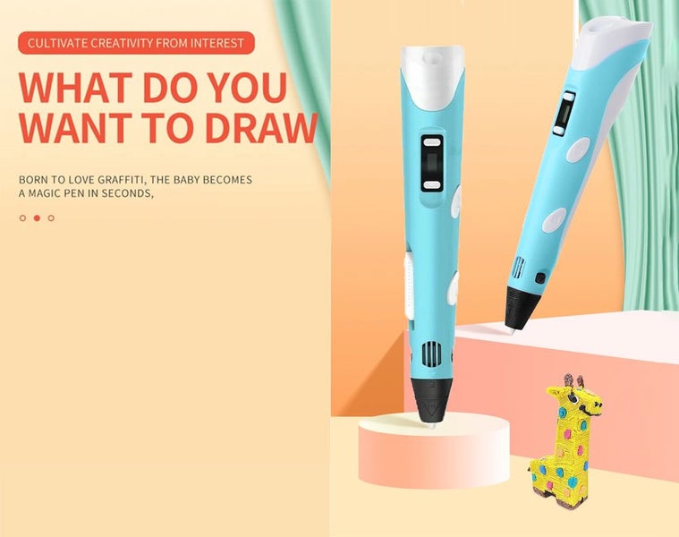 DIY 3D Drawing Pen / 3D Printing Pen LCD / PLA Filament Pen Carousel 2