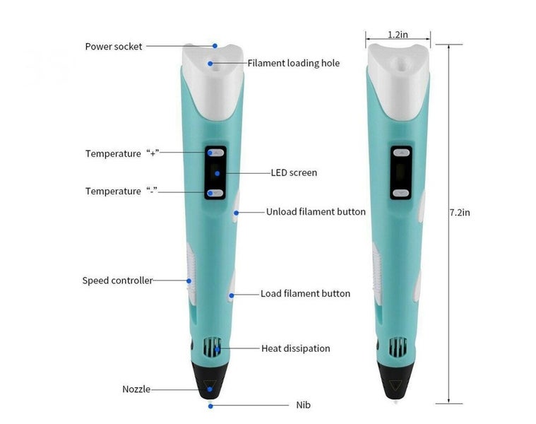DIY 3D Drawing Pen / 3D Printing Pen LCD / PLA Filament Pen Carousel 6