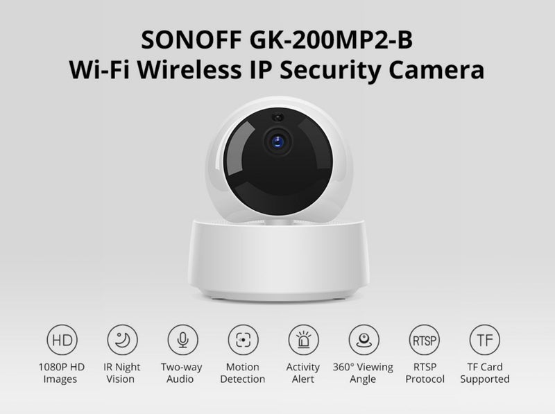 SONOFF GK-200MP2-B – Wi-Fi Wireless IP Security Camera (Cloud Storage) Carousel 1