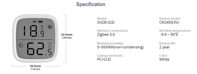 SONOFF SNZB-02D – Zigbee Temperature and Humidity Sensor Carousel 12
