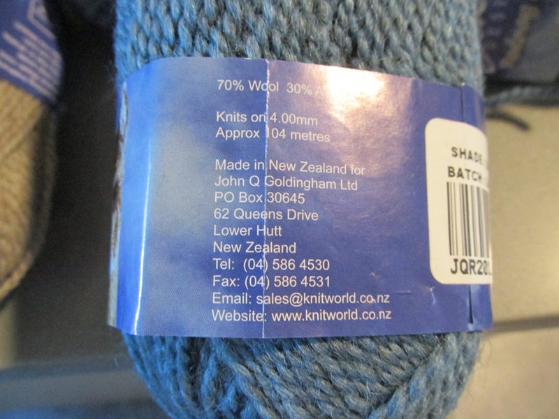8 Balls Wool Alpaca Blend 8 ply / Double Knit Blue & Beige Suit Small Project Carousel 9