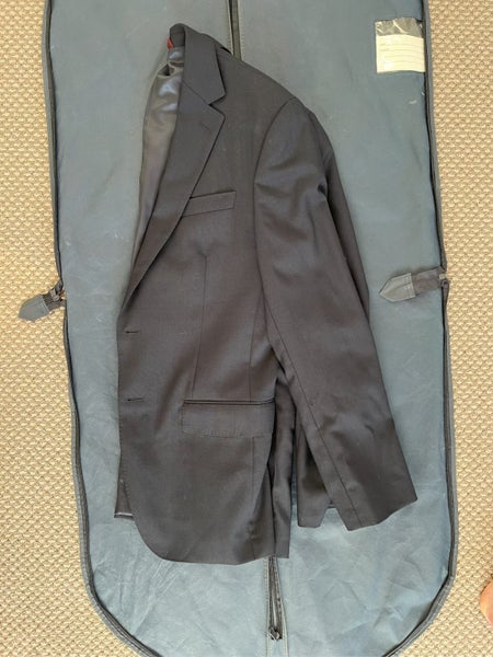 Luxurious Men's Navy Blue Wool Blend Marks & Spencer Suit63616843052291113