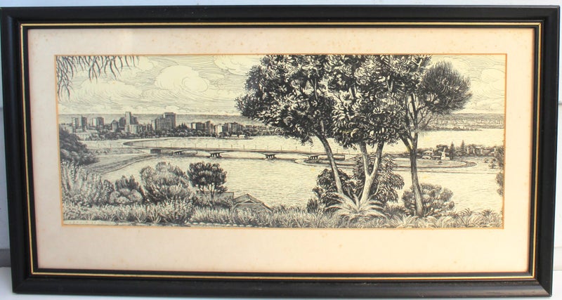 Original 1969 Perth drawing by N-David Carousel 1
