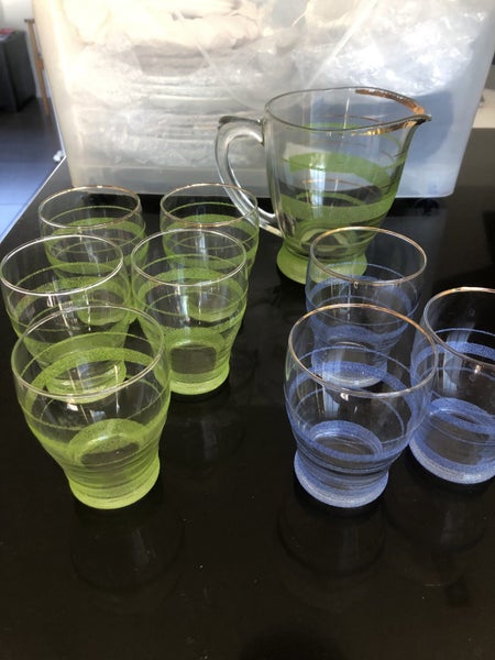 Retro glass & jug set Carousel 1