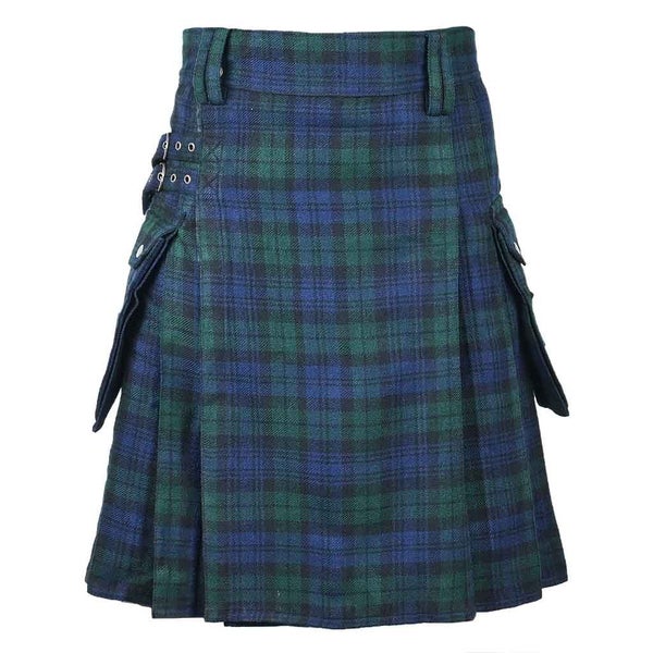 Utility Tartan Kilt Black Watch with Cargo Pockets Carousel 1