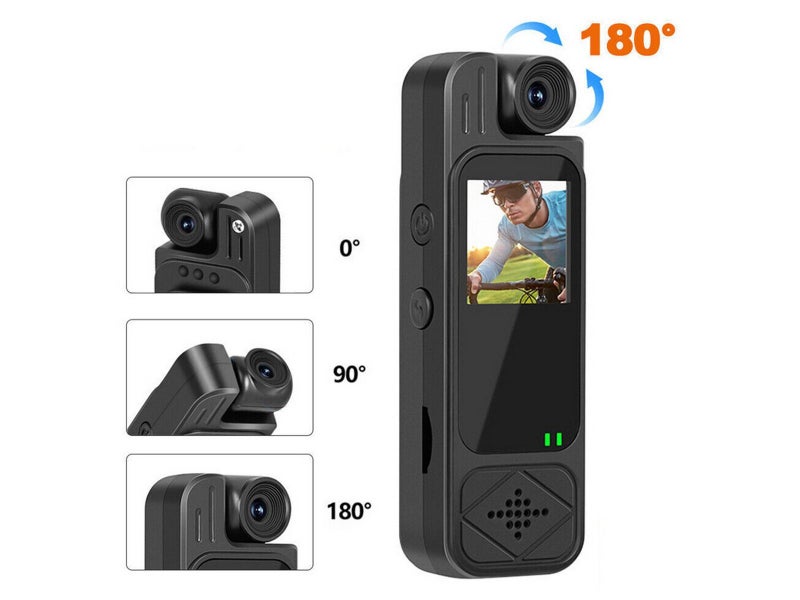 2K Body Camera HD Video DVR IR Night Cam Rotatable Lens Camcorder Carousel 6