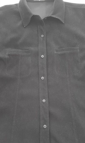 Black Velvet 'Suede' Shirt/Jacket - Western Style, Feminine Shape Carousel 1