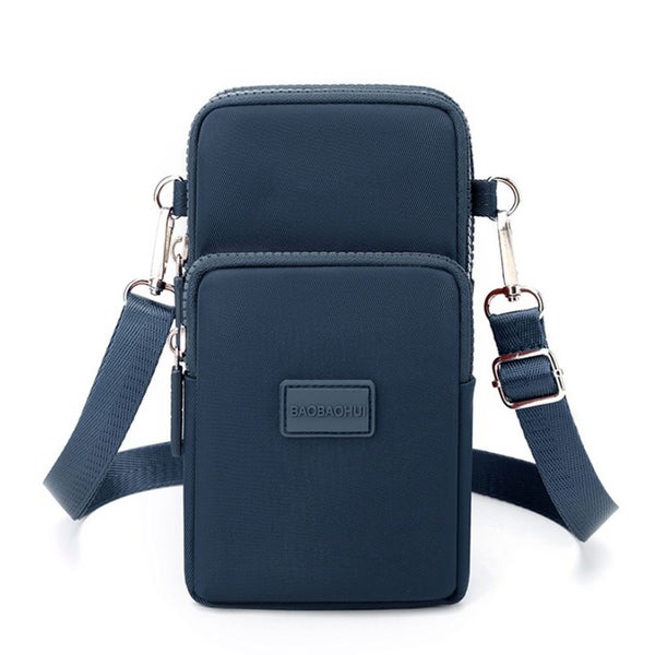 New Small Crossbody Bag Mobile Phone Bag Vertical Mini Coin Bag (Dark Blue) Carousel 7