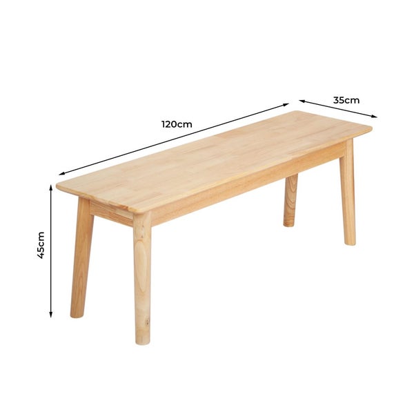 Levede Wooden Dining Bench Chair Entryway Seat Hallway Max 250kg 120x 35x 45cm Carousel 2