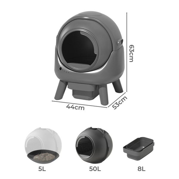 Pawz Automatic Smart Self Cleaning Cat Litter Box App Control Large Odor-Removal Carousel 2