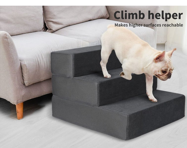 Pawz Multi-steps Dog Ramps For High Bed Stairs Portable Climbing Ladder 3 Steps Carousel 2