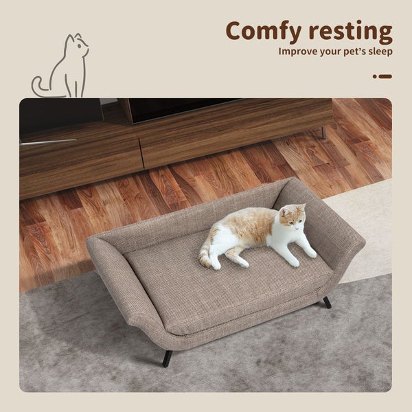 Pawz Pet Sofa Bed Raised Elevated Soft Lounge Couch Wooden Frame Heavy Duty Carousel 2