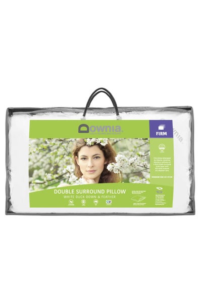 Downia DOUBLE SURROUND White Duck Down & Feather Pillow (FIRM) Carousel 2