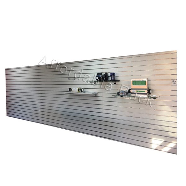 10 x Slatwall MDF with Aluminum inserts 1220x2440x18mm, white / black Carousel 2