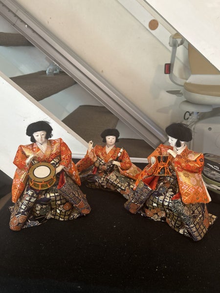 Vintage Japanese set of three hina musician dolls Carousel 1