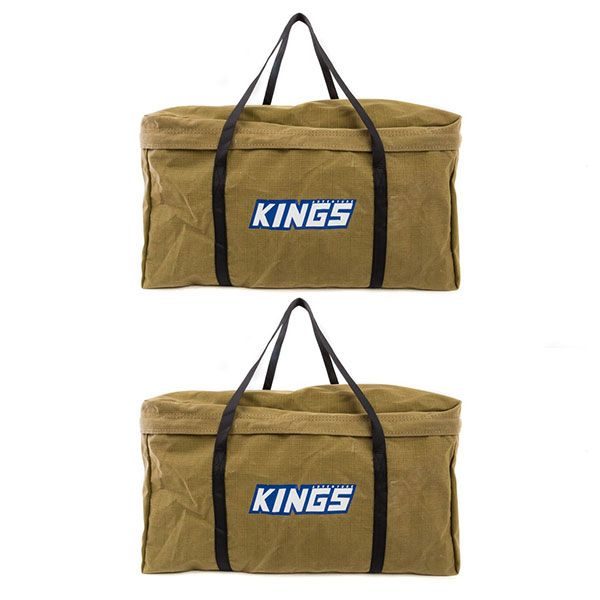2x Adventure Kings Campfire BBQ Canvas Bag Tough Weather Resistant Heavy-Duty Carousel 1