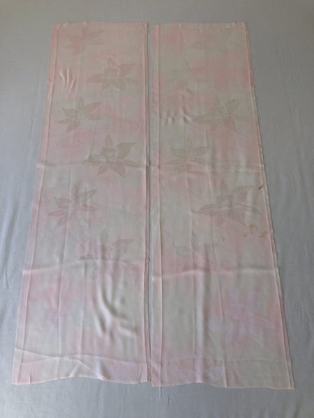 Pink Silk Woven Japanese Orchid Fabric Pieces X2 Kimono Panels Carousel 13