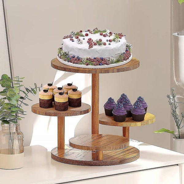 Randy & Travis Machinery 4 Tier Round Dessert Stand Tower Cake Cupcake Display Carousel 2