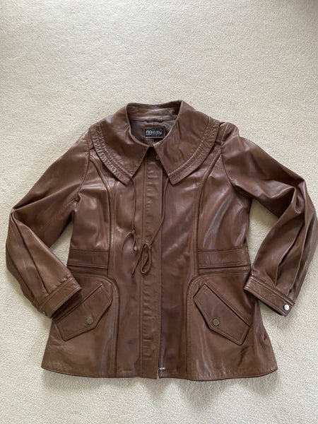 100%SILK LEATHER - a lamb skin Jacket Carousel 1