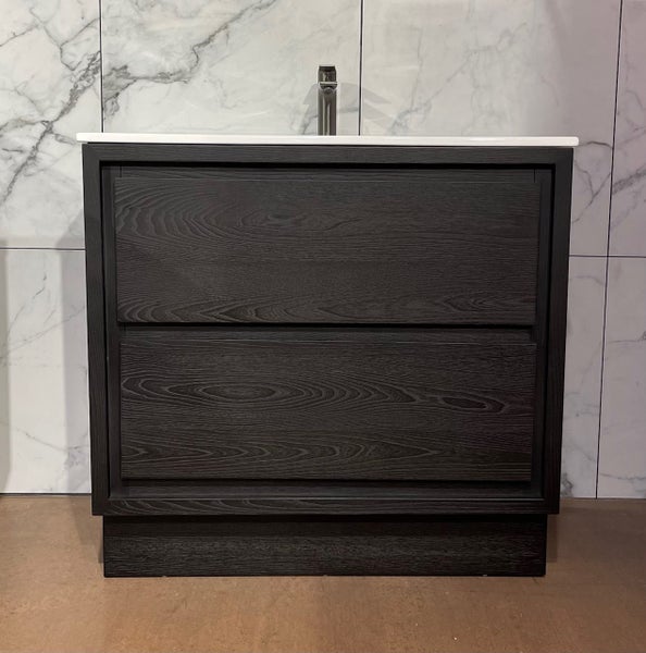 Timber Veneer on Plywood Floorstanding Vanity ROMA-900D Carousel 2