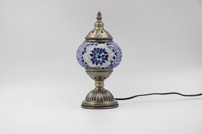 Turkish Mosaic DIY Table Lamp Kit Blue Carousel 7