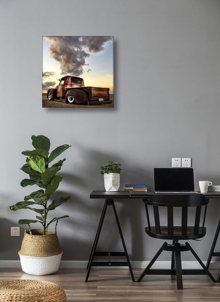 Framed $1 RESERVE 1 Panel Canvas Art Print - Truck Carousel 2