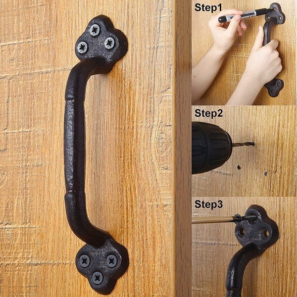 Cast Iron Heavy Duty Barn Door Handle Carousel 1