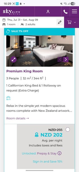 half price-skycity hotel premium king room Carousel 1