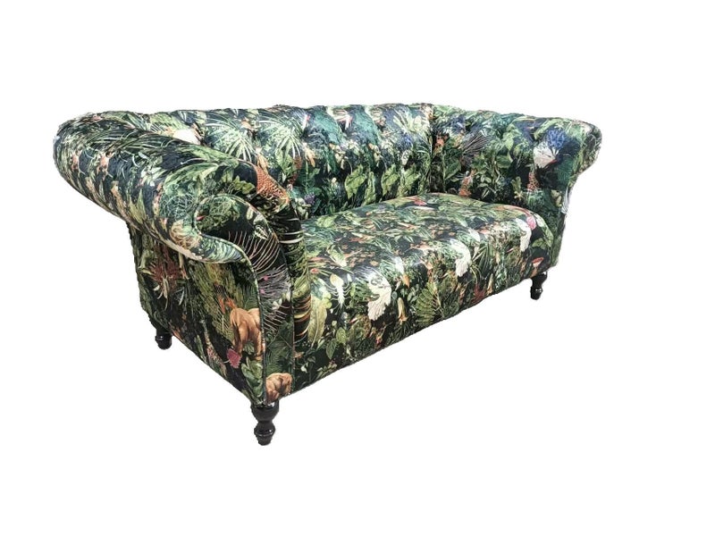 TNC Green Jungle Patchwork 2 Seater Sofa, 1120L-103C Carousel 2