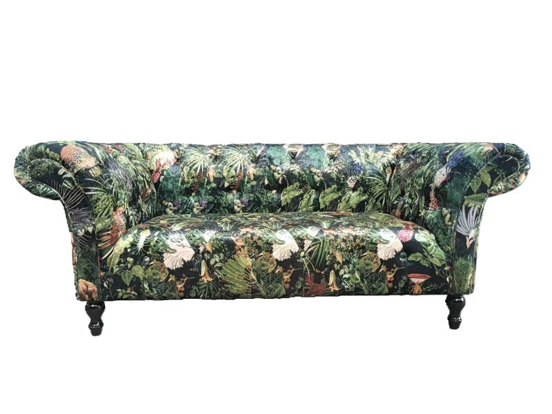 TNC Green Jungle Patchwork 2 Seater Sofa, 1120L-103C Carousel 1