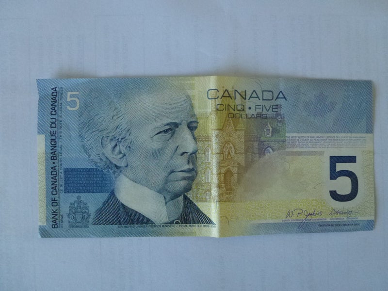 Canada $5.00, Bank Note - Year 2002 Carousel 1