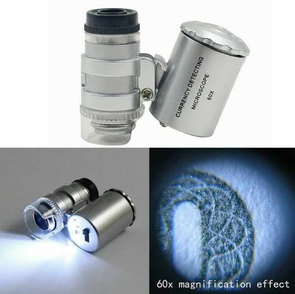 Jewellery Loupe Lighted Magnifier Microscope 60x Carousel 2