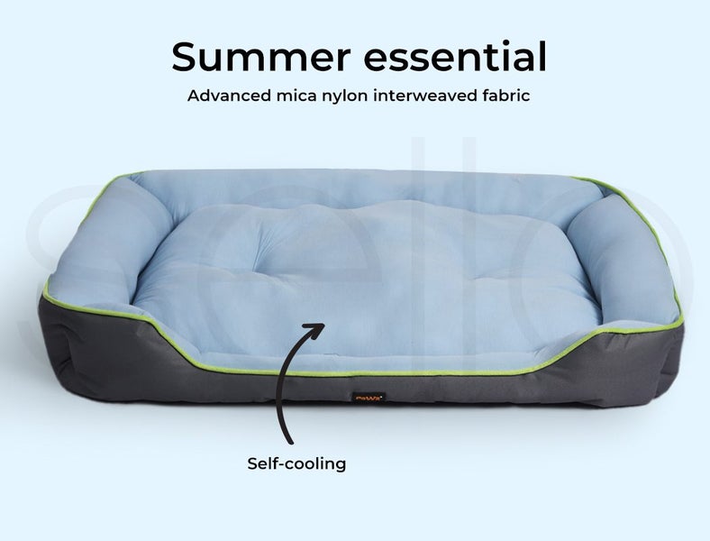 Pawz Pet Cooling Bed Sofa mat Bolster Insect Prevention Outdoor Summer XXL Grey Carousel 2