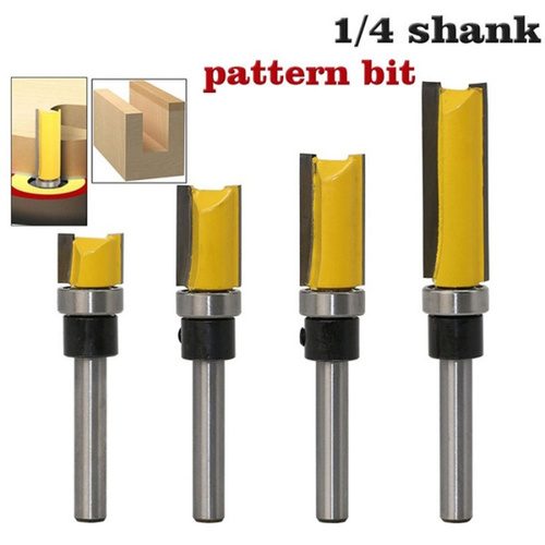 Flush Trim Router Bit 1/4 Inch Shank Pattern Set Carousel 1
