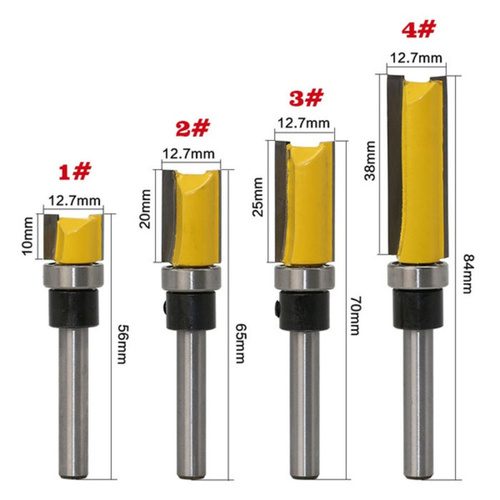 Flush Trim Router Bit 1/4 Inch Shank Pattern Set Carousel 2